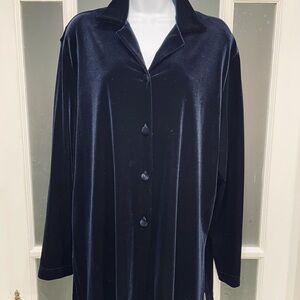 Origins Midnight Blue Velvet Blazer